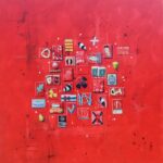 Kunst10daagse Bergen, kunstwerk, bergense schilder, kleurrijk olieverf, kunst aan de muur, moderne kunst, Bergen n.h, interieur ,schilderijen, weekendje Bergen n.h. Huize Glorie, Urbun, cool, Comtemporary,