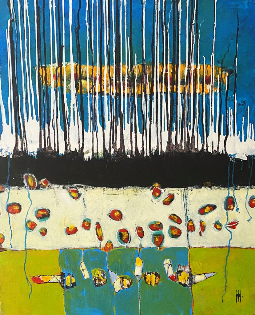 Outstanding Olieverf op doek, 95 x 80 cm